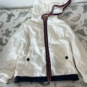 White moncler kids rain jacket